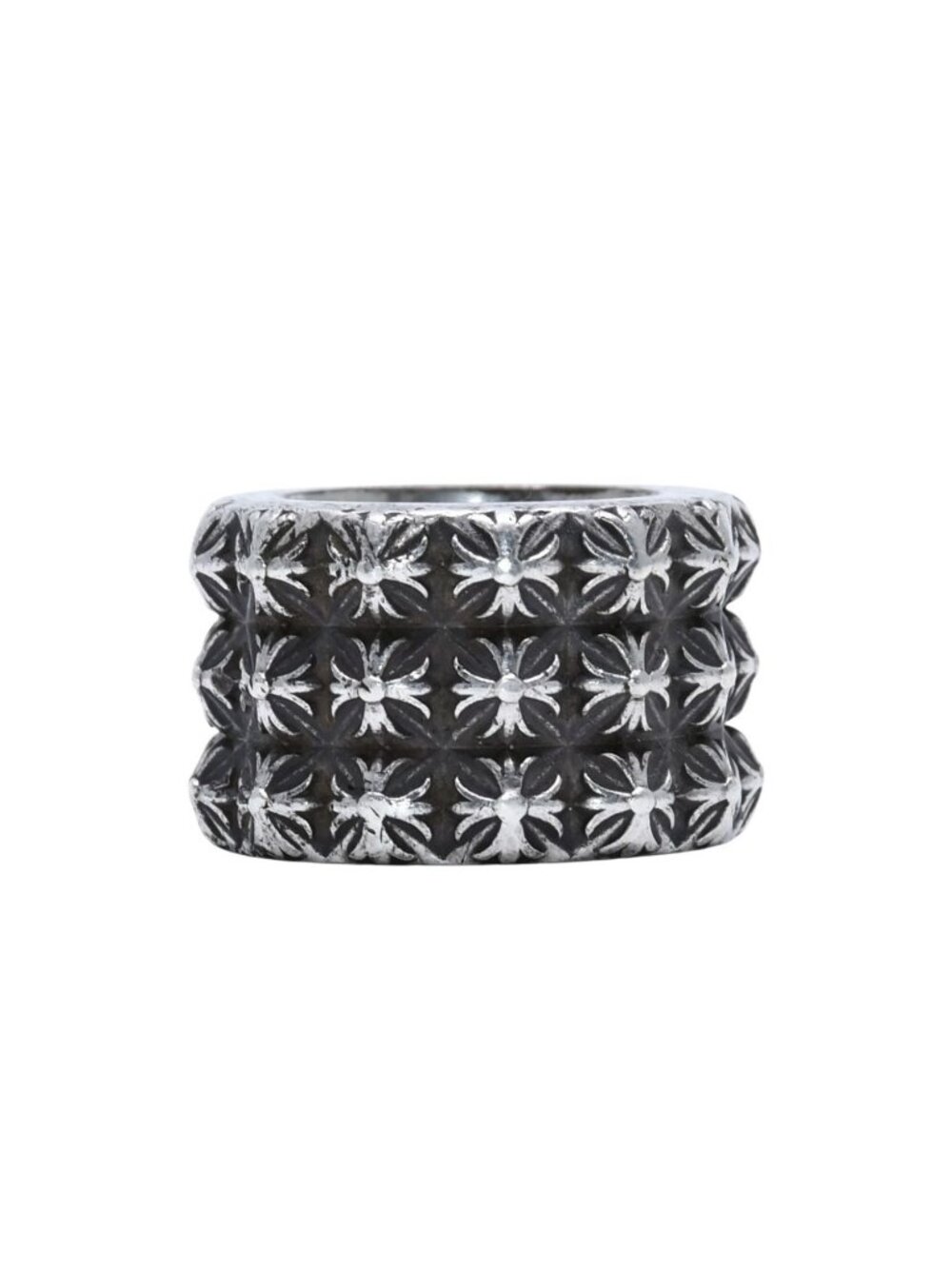Chrome Hearts Pete Punk Triple Ring 925 Sterling Silver